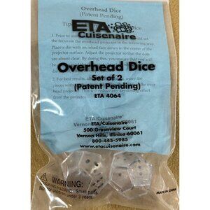 ETA Cuisenaire Overhead Dice Set Transparent Homeschool Educational Tools VTG